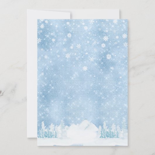 Een klein Snowflake-Sprinkle Winter Boy-Baby showe Kaart (Achterkant)