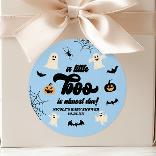 Een klein spookje is bijna geboren! Halloween baby Ronde Sticker
