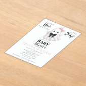 Een klein spookje is bijna jarig – Halloween baby Acryl Uitnodigingen (Laagn)