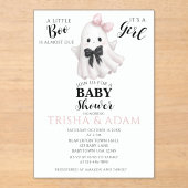 Een klein spookje is bijna jarig – Halloween baby Acryl Uitnodigingen (Voorkant)