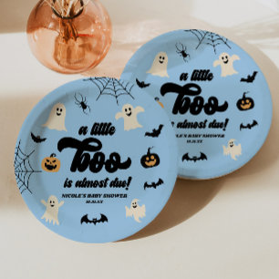 Een klein spookje is bijna op komst! Halloween bab Papieren Bordje