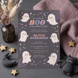Een Klein Spookje Is Hieronder Binnenkort Baby Sho Kaart