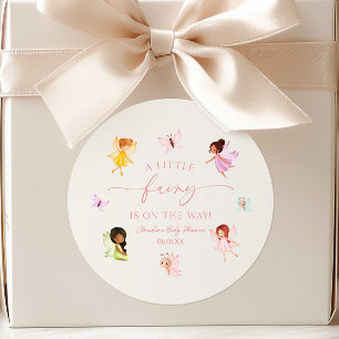 Een Klein Sprookje Is Op Komst! Baby Shower Ronde Sticker