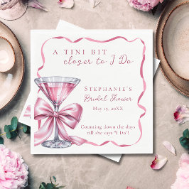 Een klein stapje dichter bij "I Do" Martini Bruids Servet