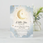 Een klein sterretje is onderweg naar Baby shower I Kaart (Staand voorkant)