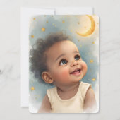 Een klein sterretje is onderweg naar Baby shower I Kaart (Achterkant)