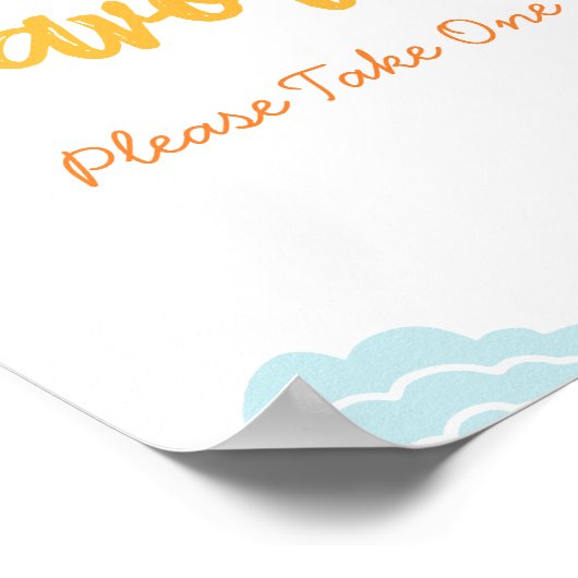 Een Klein Straaltje Zonneschijn Baby Shower Favori Poster (Hoek)