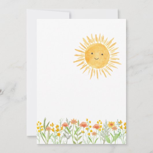 Een klein straaltje zonneschijn Baby shower Kaart (Achterkant)