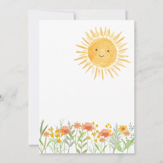 Een klein straaltje zonneschijn Baby shower Kaart (Achterkant)