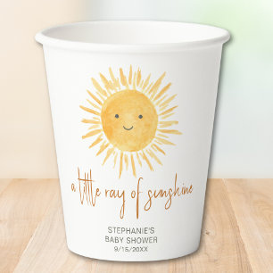 Een klein straaltje zonneschijn Baby shower Papieren Bekers