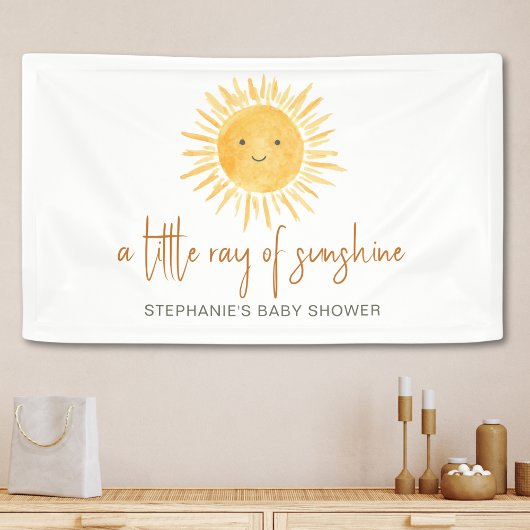 Een klein straaltje zonneschijn Baby shower Spandoek