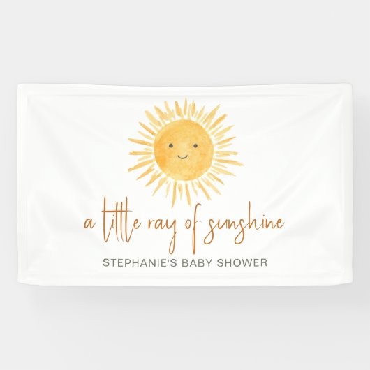 Een klein straaltje zonneschijn Baby shower Spandoek (Horizontaal)