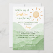 Een klein straaltje zonneschijn Baby shower uitnod Kaart (Voorkant)
