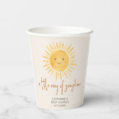 Een klein straaltje zonneschijn Boho Baby shower Papieren Bekers (Achterkant)