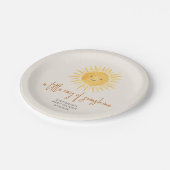 Een klein straaltje zonneschijn Boho Baby shower Papieren Bordje (Gekanteld)