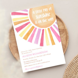 Een klein straaltje zonneschijn meisje baby shower kaart