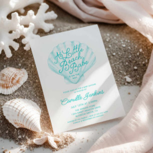 Een klein strand Babe Blue Baby shower Kaart