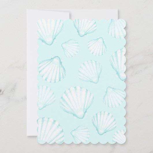 Een klein strand Babe Blue Baby shower Kaart (Achterkant)