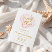 Een klein strand Babe Girl 1e verjaardag uitnodigi Kaart