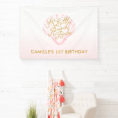 Een klein strand Babe meisje 1e verjaardag Spandoek (Insitu)