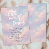 Een klein stukje Heaven Baby shower Invitation Kaart
