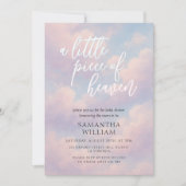 Een klein stukje Heaven Baby shower Invitation Kaart (Voorkant)