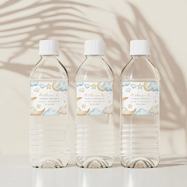 Een klein stukje hemel baby shower waterfles etiket