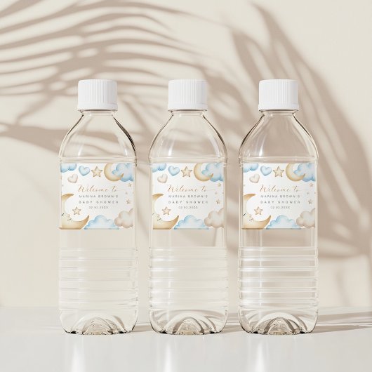 Een klein stukje hemel baby shower waterfles etiket