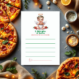 Een klein stukje van de hemel - Baby shower Advieskaart