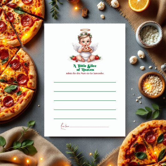 Een klein stukje van de hemel - Baby shower Advieskaart