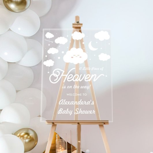Een klein stukje van de hemel stuurde Baby shower  Acryl Bord