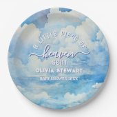 Een klein stukje van de hemel zond Baby shower Papieren Bordje (Voorkant)