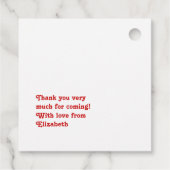 Een klein stukje van het Baby shower Bedankjes Labels (Achterkant)