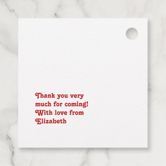 Een klein stukje van het Baby shower Bedankjes Labels (Achterkant)