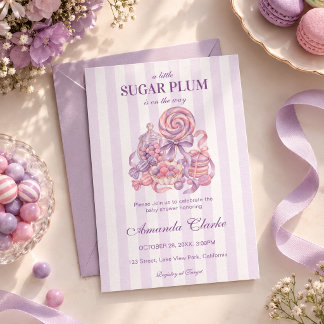 Een klein suikerpruimpje is op komst Baby Shower Kaart