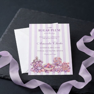 Een klein suikerpruimpje is op komst Baby Shower Kaart