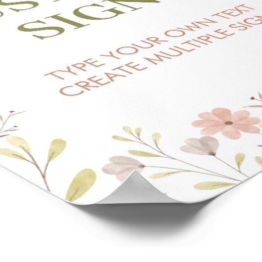 Een Klein Tafelbordje met Wilde Bloem Poster (Hoek)