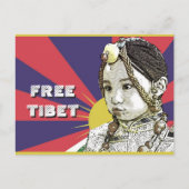 Een klein Tibetaans meisje SAVE TIBET~! GRATIS TIB Briefkaart (Voorkant)