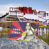 Een klein Tibetaans meisje SAVE TIBET~! GRATIS TIB Briefkaart
