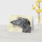 Een klein Toeval - Lurcher het Art. van de Hond Kaart (Gele Bloem)