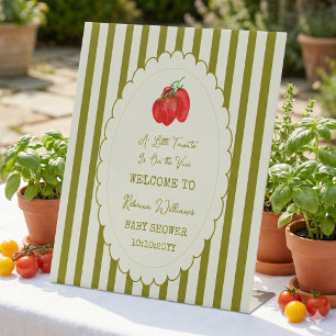 Een klein tomatje aan de wijnstok Baby Shower Welk Reclamebord Met Voetstuk