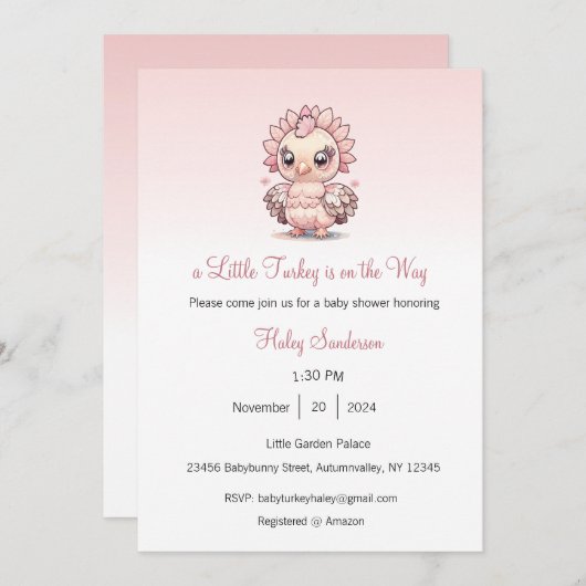 Een klein Turkije is onderweg, Bedankt Kaart (Voorkant / Achterkant)