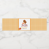 Een klein Turkije is op weg naar Thanksgiving van  Waterfles Etiket (Enkel label)