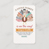 Een klein Turkije onderweg! Thanksgiving Baby show Informatiekaartje (Voorkant)