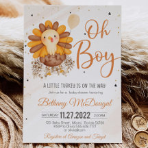 Een klein Turkije onderweg! Thanksgiving Baby show