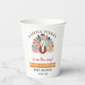Een klein Turkije onderweg! Thanksgiving Baby show Papieren Bekers (Achterkant)