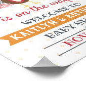 Een klein Turkije onderweg! Thanksgiving Baby show Poster (Hoek)