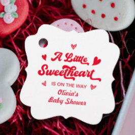 Een klein Valentijns Baby shower Bedankjes Labels