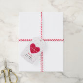 Een klein Valentijns Baby shower Cadeaulabel (Met Touw)
