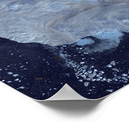 Een klein veld gletsjers omringt Baffin Bay Poster (Hoek)